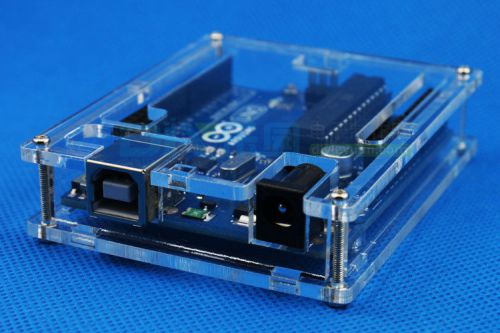 Clear Cover Enclosure Transparent Acrylic Box Case Kit for Arduino UNO R3