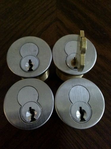 FALCON BEST IC CORE CYLINDERS WITH MORTISE HOUSINGS, &#034;A&#034; KEYWAY, SET OF 4