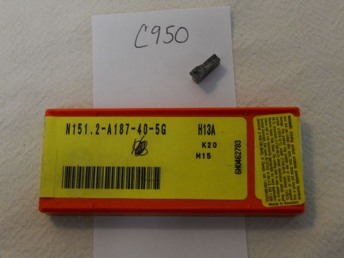 6 NEW SANDVIK  N151.2-A187-40-5G CARBIDE INSERTS. GRADE: H13A. {C950}