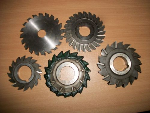 MACHINIST TOOL LATHE MILL Machinist Lot of Slitting 5 Blade s for Slotting