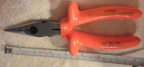 New Mod Res 1000 Volt insulated long nose pliers,10033,electrician&#039;s tool,USA
