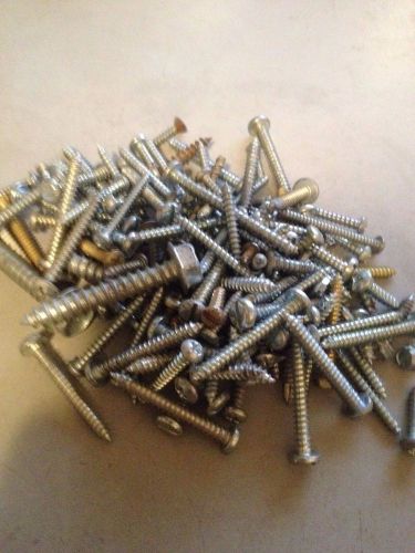 Misc cad phillips  flat, pan, hex head sheet metal screws 100 pieces approx for sale