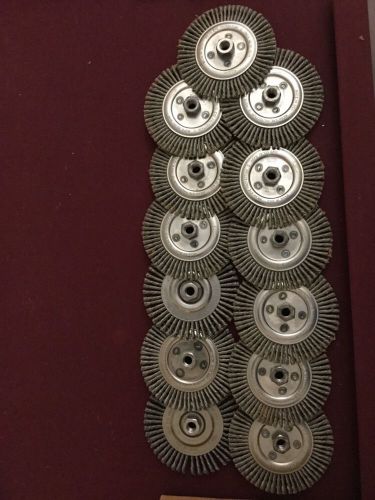 12 osborn 26088 high speed small grinder stringer bead wheel 6.5&#034; brush, steel b for sale
