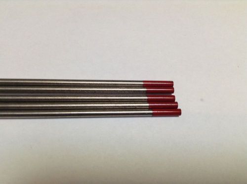 5 PCS of 1/16&#034;* 7&#034;,RED WT20, 2% Thoriated Tungsten Welding &amp; TIG Electrodes