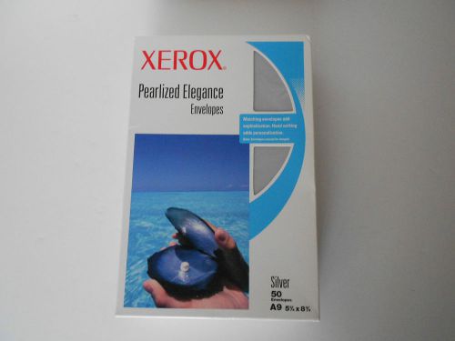 New Genuine XEROX SILVER PEARLIZED ELEGANCE Envelopes 50-Pack 5.75x8.75