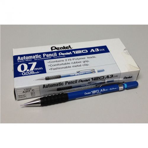 Pentel Sensi-Grip A317 0.7mm Mechanical Drafting Pencil Bulk Pack (12pcs) - Blue