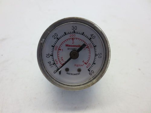 Masoneilan 1-1/2&#034; Pressure Gauge 0-60 PSI 0-400 BAR 10MM Extra Fine Threads