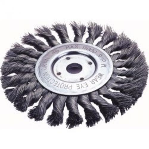 Standard twist carbon and stainless steel wire wheel brush w/ 6&#034; diameter for sale