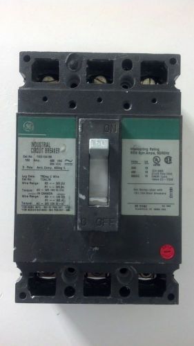 GE Industrial Circuit Breaker TED134150 3P 480 VAC 150 AMP Inv#ANG052