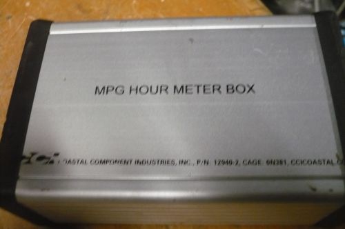 coastal components industries  MPG HOUR METER BOX p/n 12940-2 UNTESTED FOR PARTS