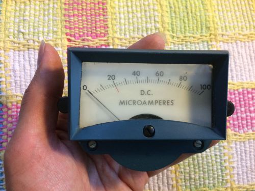 Vintage api model 361 dc microamperes meter shielded gauge measures 0-100 for sale