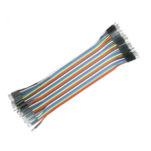 40pcs 21cm Male to Male Dupont Line Ribbon Line Cable Jump Wire Jumper Connector