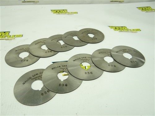 LOT OF 10 MALCO HSS SLITTING SLOTTING SAW BLANKS 2-1/4&#034;
