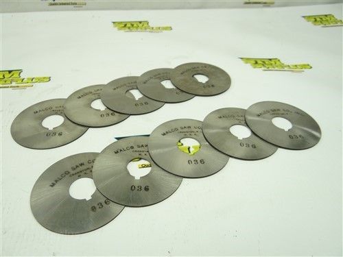 Lot of 10 malco hss slitting slotting saw blanks 2-1/4&#034; for sale