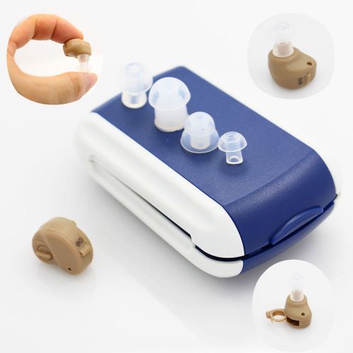 Small in- ear invisible best sound amplifier adjustable tone hearing aids aid bg for sale
