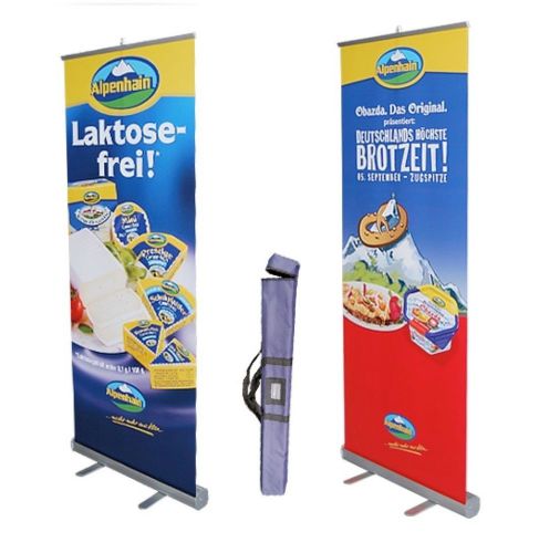 Retractable banner stand Basic 33“ x 79“ + free custom print with BLOCKOUT