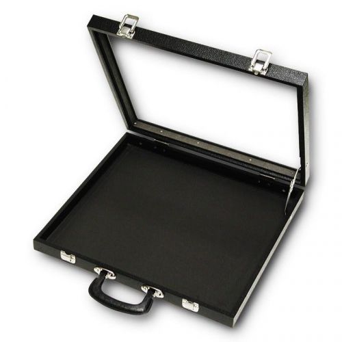 GLASS TOP TRAVELLING JEWELRY CASE STORAGE BOX TRAVEL CASE DISPLAY showcase tray