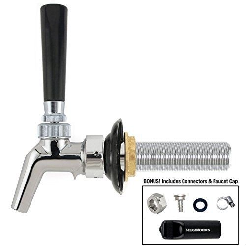 Perlick 630ss stainless steel faucet + 4&#034; ss shank tap kit - kegerator draft for sale