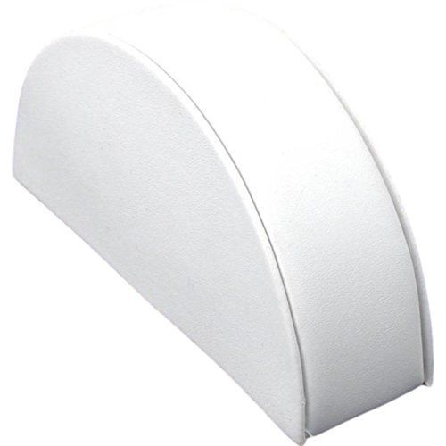 White Leather Bracelet Half Moon Display Ramp Stand