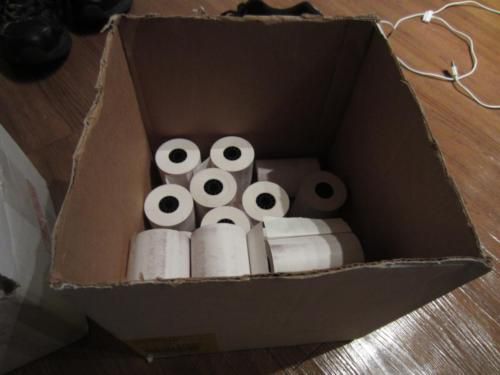 Daymark acr-431348sm thermal paper register tape roll 1-ply white, 110&#039; x 3-1/8&#034; for sale