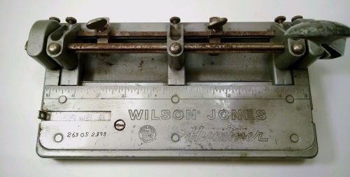 Vintage WILSON JONES HUMMER 3-Hole Adjustable Paper Punch #314 *works great