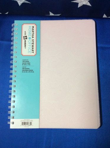 Pink Wave - Martha Stewart Home Office with Avery Notebook, 8-1/2&#034; X 11&#034;