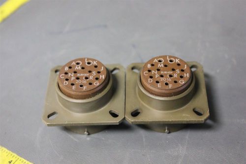 2 NEW BURNDY 16 POSITION MIL SPEC PANEL MOUNT CIRCULAR CONNECTOR MS3127E 20-16P