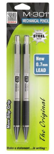 3  ZEBRA The Original M 301 Mechanical Pencil 0.7mm Lead Stainless Steel Barrel