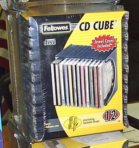 FELLOWES CD CUBE WITH 12 JEWEL CASES INCLUCDED - NEW IN WRAPPER!!
