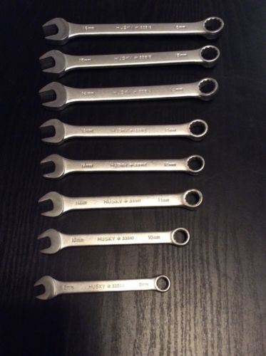Lot Of 8 Husky Combo Wrench MM 8, 10, 11, 12, 13, 14, 15, 16