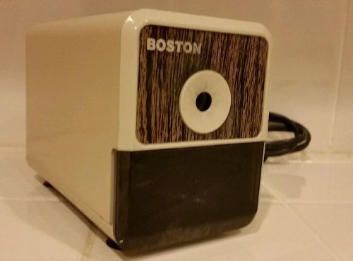 Boston Woodgrain Electric Pencil Sharpener Model 18 Made in USA Vintage