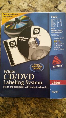 Avery 5695 CD / DVD Design Kit - 40 Laser White Labels w 10 Inserts