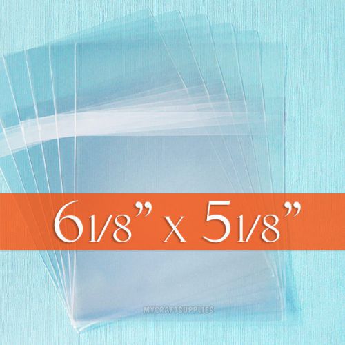 500 Cello Bags, 6 1/8 x 5 1/8 CD Jewel Case Sized Clear Packaging, Tape on Body