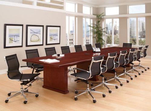 8 foot modern conference room table with grommets and wire management for power for sale
