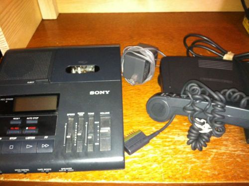 Sony Bm-850 Microcassette Transcriber + Hu-80 Hand Control Unit Foot Pedal