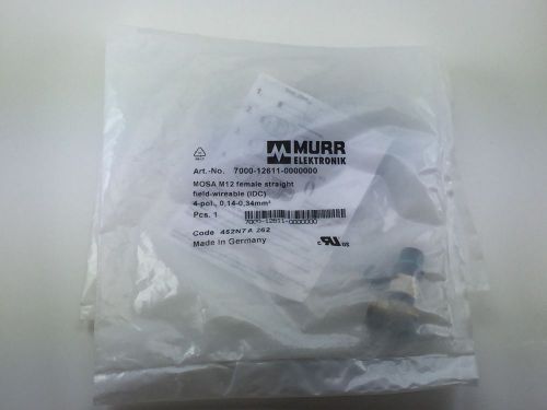 Murr Elektronik 7000-12611-0000000 M12 Female Straight Field Wireable Connector