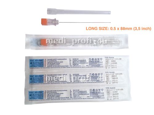 1 2 3 4 5 10 long sterile needles 25g orange 0.5x88mm 3,5&#034; ink refill fast p&amp;p for sale