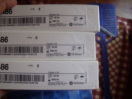 3 Boxes of 5ea Hollister  Urostomy Pouches #8486 IN DATE