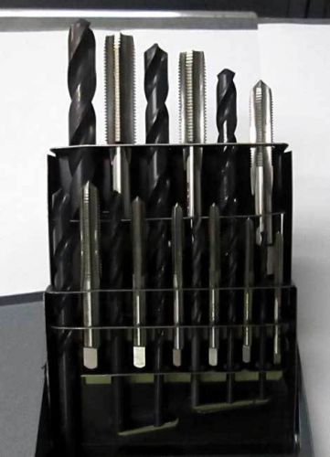 18 pcs. standard tool 6-32 to 1/2-13 hand taps &amp; usa s/o matching drills set for sale