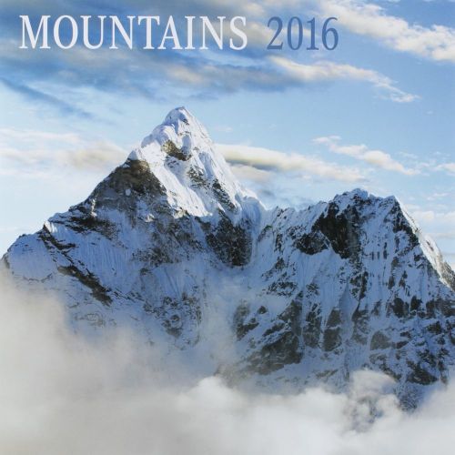 16-Month 2016 MOUNTAINS Wall Calendar NEW &amp; SEALED Nature Photography Scenic