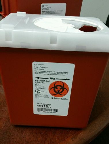Kendall biohazard sharps container 1522sa - 2.2 quart for sale