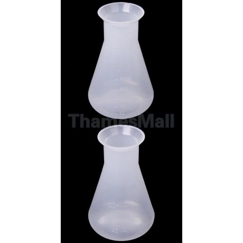 100ml+250ml Graduated Conical Erlenmeyer Flask Container Bottle Lab Measure DIY
