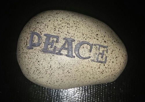 Peace Rock (4&#034; x 2&#034;) Resin Rock Engraved with PEACE