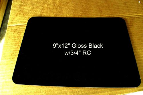 10 pcs. .040 9&#034; x 12&#034;Gloss Black Aluminum Sign Blanks w/ 3/4&#034; RC -PVC Mask