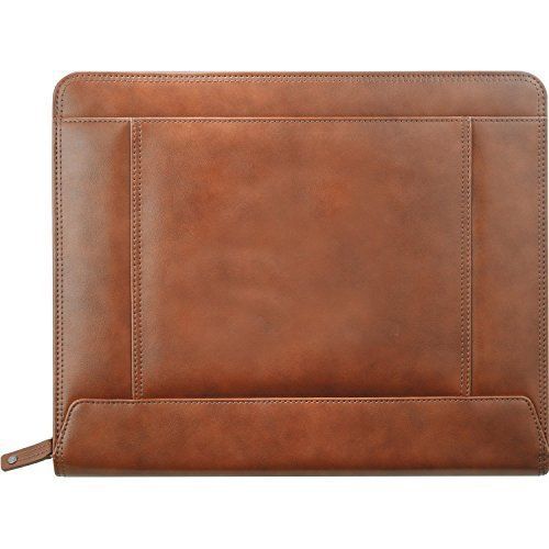 Cutter &amp; buck legacy leather zippered pad folio, brown for sale