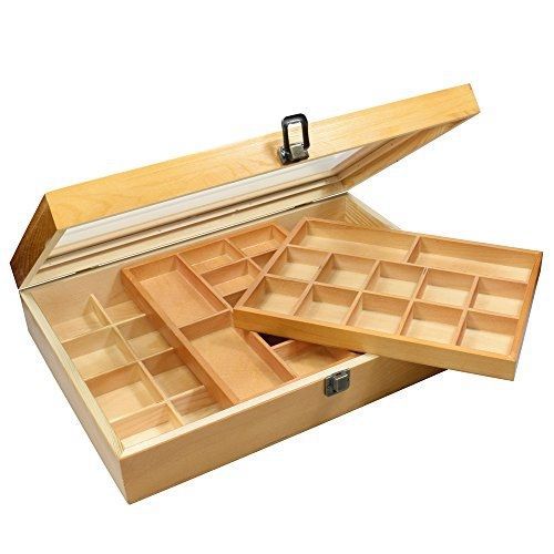 NILECORP Natural Wood Two Level Display Box, 11&#039;&#039;x 15 3/4&#039;&#039; x 3 1/4&#039;&#039;