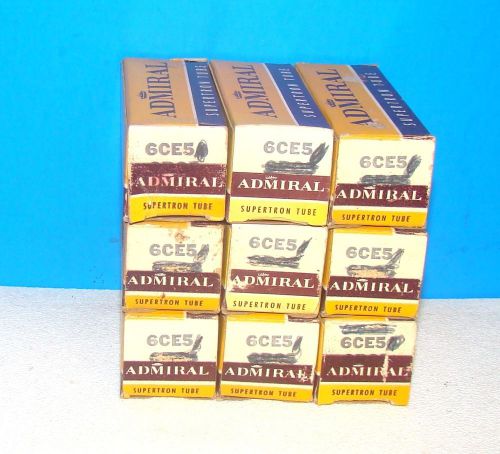 6CE5 6BC5 NOS lot 9 Admiral GE radio amplifier vintage vacuum tubes valves 6CE5