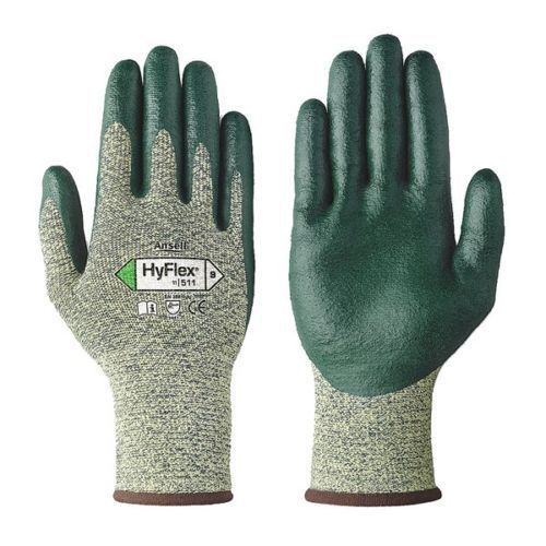 Ansell 11-511 Cut Resistant Gloves, Yellow/Green, M, 1 Pair, New, Free Ship $KB$