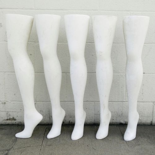 Mn-aa5(#47) 5 pcs used 28.75&#034; freestanding hip high hosiery leg display - white for sale