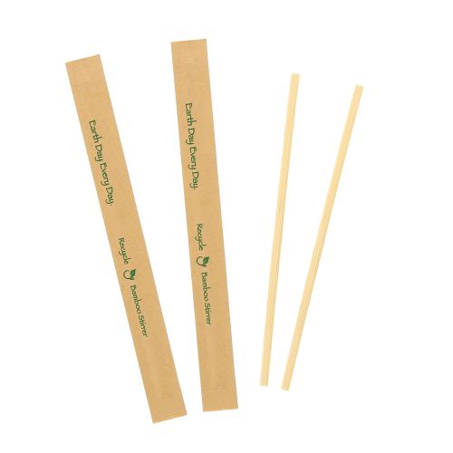 Royal 7&#034; Kraft Paper Wrapped Bamboo Stir Sticks, Pack of 500, R825BW